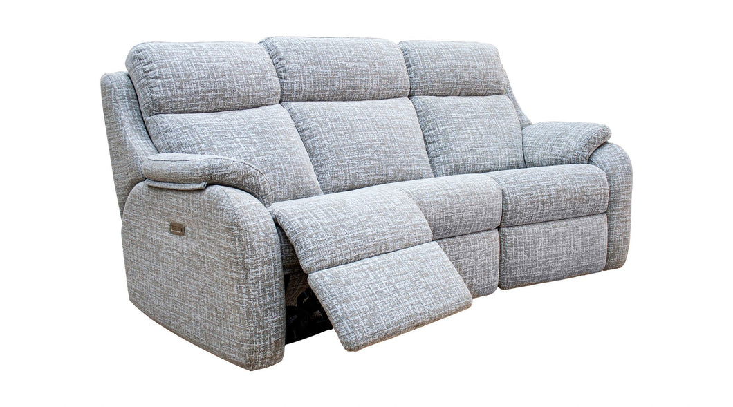 G Plan Kingsbury Fabric 3 Seat Curved Recliner Sofa